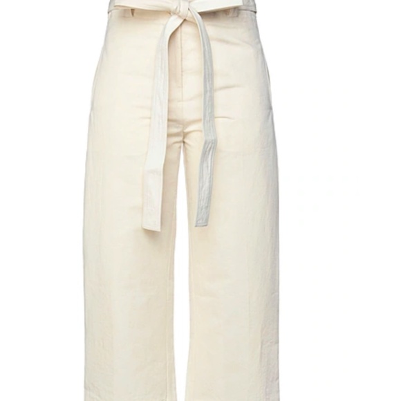 NWT Moncler 1952 Ivory Women's Trousers Size 44/10 Pristine Condition Wide Leg - Picture 4 of 16